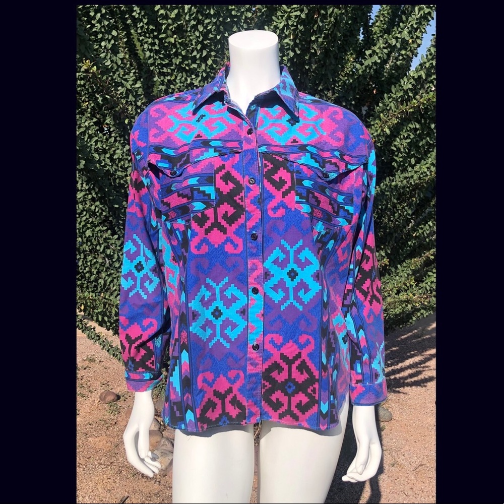 Sas’sa Vintage Women’s Western Rodeo Button Shirt